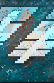 Jana Rosen Conn Abstract Mixed Media on Canvas 1986