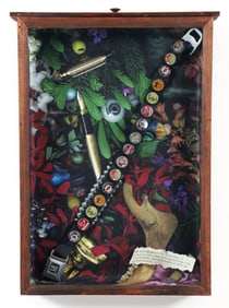 Steve Mendelson Found Assemblage in Antique Drawer