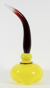 Kathleen Mulcahy Large Blown Glass Sculpture Jester