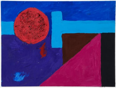 Phil Pappas Abstract Oil on Board 1984