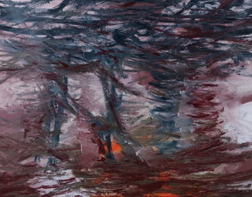 Harish Saluja Burnt Out Ends of Smokey Days 1985 Oil on Canvas