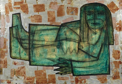 Kamal Youssef Circe Mixed Media Painting 1968