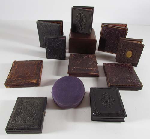 5 Daguerreotypes 2 Ambrotypes 4 Tintypes: Title: 5 Daguerreotypes 2 Ambrotypes 4 Tintypes in Cases Medium: daguerreotype ambrotype tintype Dimensions: largest 3 x 2.5 inches, smallest 2.5 x 2 inches Frame Type: 7 leather cases 3 gutta percha