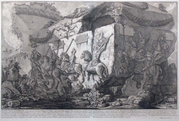 G. B. Piranesi "Grande Urna Di Porfida" from Le Antich: Artist: Piranesi, Giovanni Battista (Italian 1720-1778 ) Title: Grande Urna Di Porfida" from Le Antichita Romane Date: 1759 Medium: engraving Dimensions: 15.5 x 23.5 inches Edition: Roman