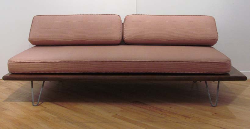 George Nelson Daybed with Hairpin Legs : Artist: Nelson, George Title: Daybed with Hairpin Legs Medium: walnut, hairpin legs Dimensions: 24 x 75.5 x 33 inches