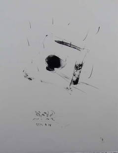 Rolf Julius Glass Rain lithograph: Julius, Rolf (German 1939-2011) Glass Rain, 6/16/88 lithograph on paper 13.25 x 10 inches 5/40, pencil signed and dated on reverse Published by the Mattress Factory, Pittsburgh, PA
