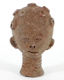 African Akan Nsodie (Memorial Head) Ashanti Portrait Sculpture