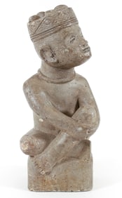 Congo carved stone grave monument Tumba