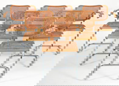 6 Marcel Breuer for Stendig Cesca Chairs