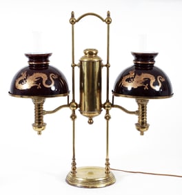 Manhattan Brass Company Double Student Lamp
