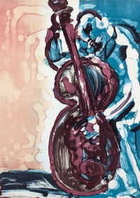 Romare Bearden Bopping at Birdland Signed Lithograph