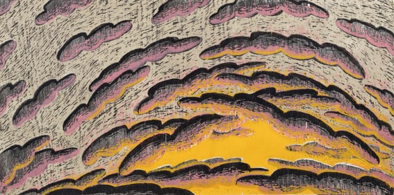 Louisa Chase Dusk Color Woodcut Signed 1982