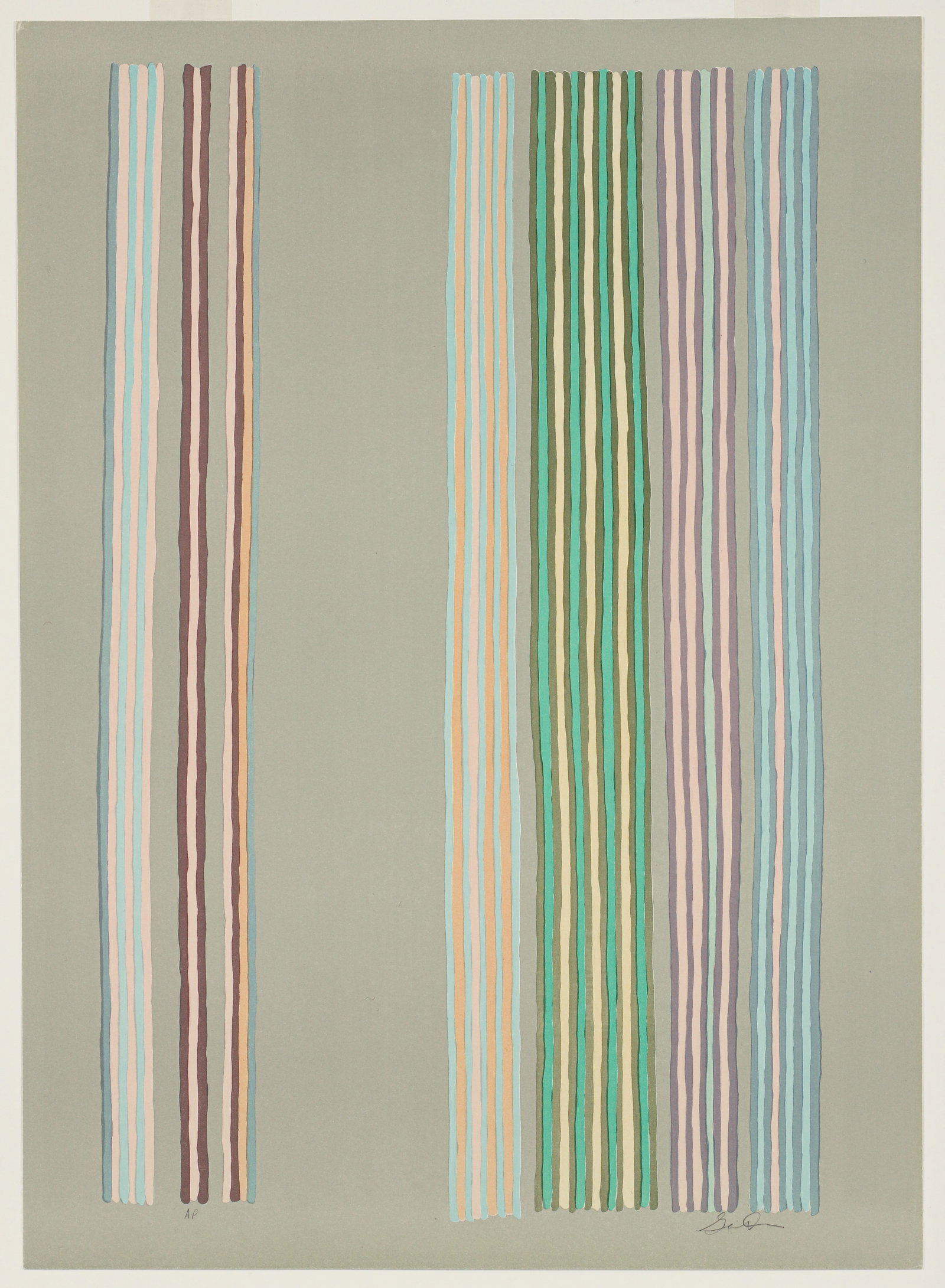 Gene Davis Royal Curtain 1980 Color Screenprint Signed (1 of 2)