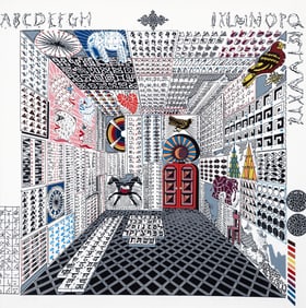 Pedro Friedeberg Alfabetos Secretos Screenprint Signed