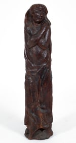 Enrico Glicenstein Wood Sculpture of Eve c.1925