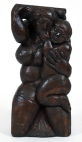 Enrico Glicenstein Motherhood Bronze Sculpture