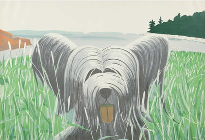 Alex Katz Dog at Duck Trap 1975 Color Lithograph Signed