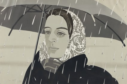 Alex Katz Gray Umbrella 1979 Color Lithograph Signed