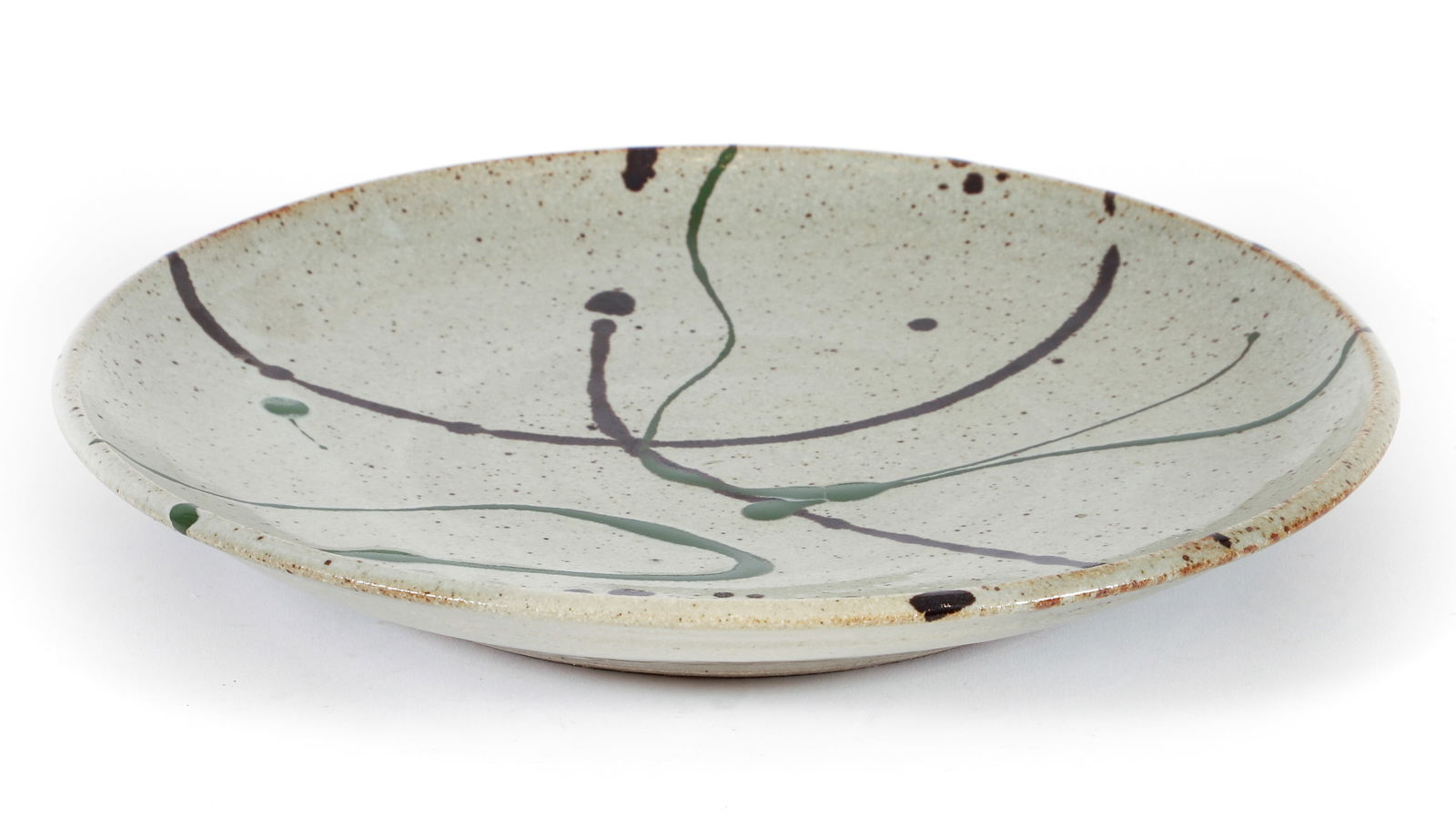 Warren MacKenzie Stoneware Drip Platter (1 of 4)