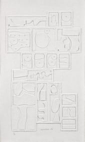 Louise Nevelson Sky Gate I Cast Paper Relief Signed 1982