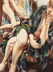Philip Pearlstein Two Models in Omaha Signed Lithograph 1981
