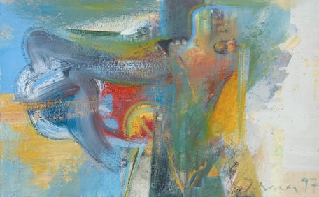 Russian Modernist Oil on Canvas 1997