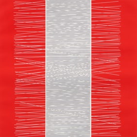 Jesus Rafael Soto Untitled Etching in Red 1970 Signed