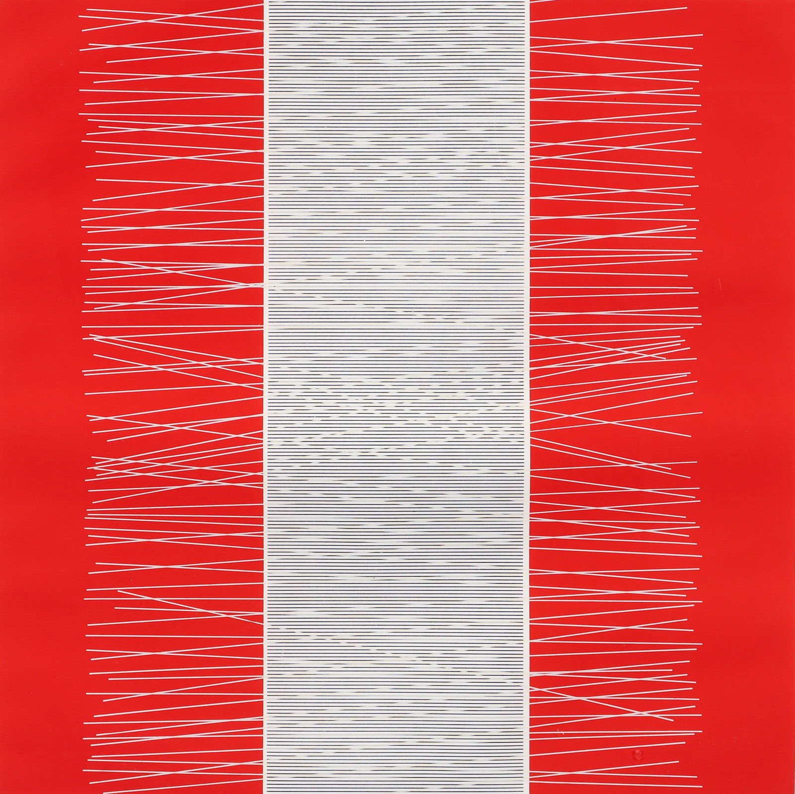 Jesus Rafael Soto Untitled Etching in Red 1970 Signed (1 of 3)