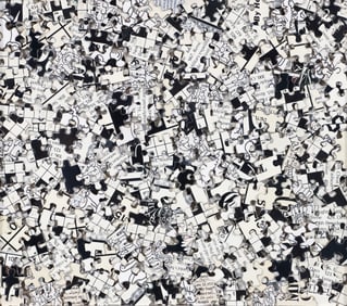 Al Souza Modernist Puzzle Piece Collage