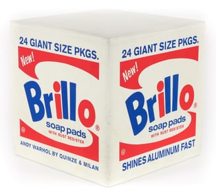 Quinze and Milan Brillo Box Pouf After Andy Warhol