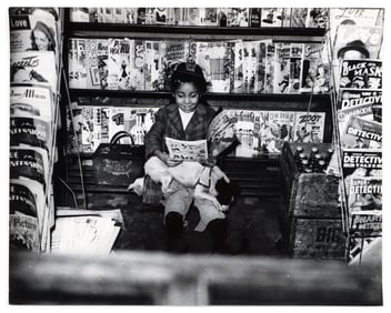 Charles Teenie Harris Girl Reading a Comic Book Photograph