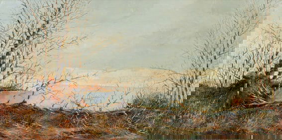 Charles Pitcher The Cove 1975 Oil on Wood Panel