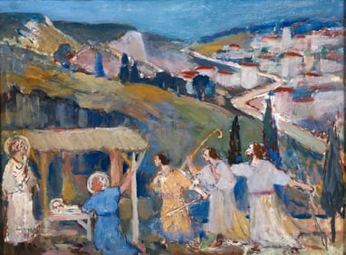 Daniel Putnam Brinley The Three Wise Men Oil on Board