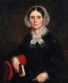 19th Century Portrait of a Lady Oil on Canvas