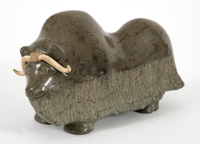 Seepee Ipeelie Musk Ox Frobisher Bay Inuit Carved Sculpture