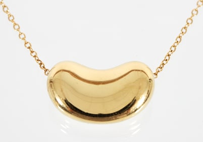 Elsa Peretti for Tiffany 18K Yellow Gold Bean Necklace