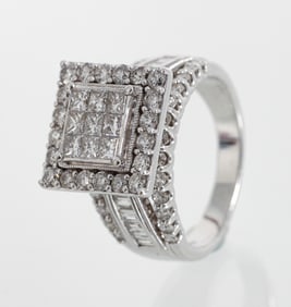 14k White Gold Diamond Ring