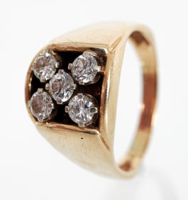 14k Diamond Mens Ring