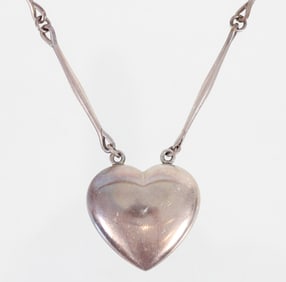 Astrid Fog for Georg Jensen Puffed Heart Necklace