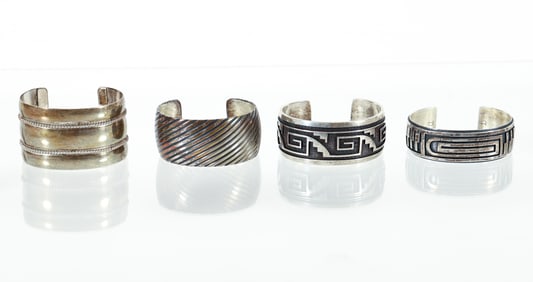 4 pc Sterling Silver Cuffs including Saufkie Brothers