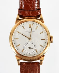Patek Philippe Calatrava 18k Gold Mens Wristwatch