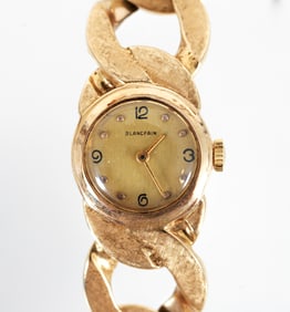 14k Vintage Blancpain Curb Link Womens Watch