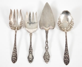 4 American Sterling Silver Serving Pieces