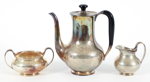 3 piece Cohr Danish Sterling Silver Coffee Set