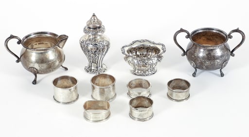 10 Piece Collection of Sterling Silver