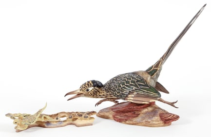 Boehm Porcelain Group Road Runner and Horned Toad