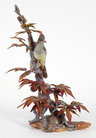 Boehm Porcelain Crested Flycatcher on Sweet Gum Tree
