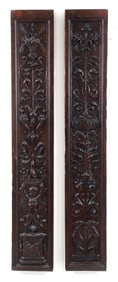Pair of Highly Carved Wood Panels from Vanderbilt Mansion