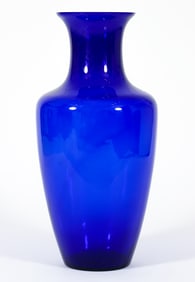 Large Cobalt Blue Glass Floor Vase