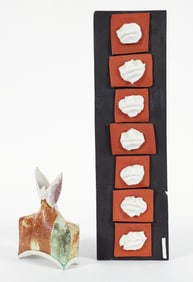 Ceramic Lips Wall Relief, Eve Hand Built Ceramic Vessel